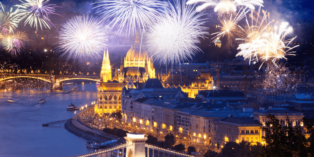 budapest new year's and firework